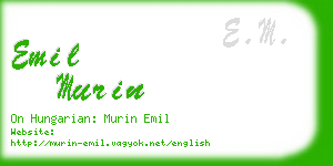 emil murin business card